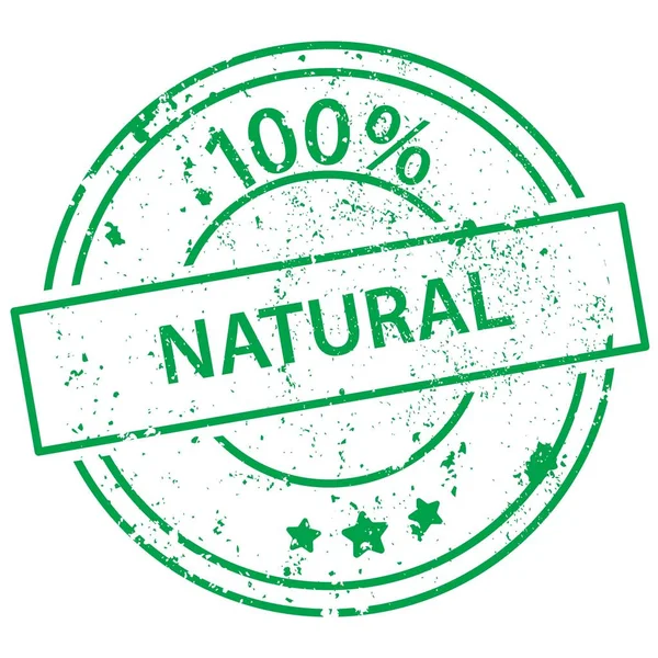 Round stamp - 100% natural — Stock Vector
