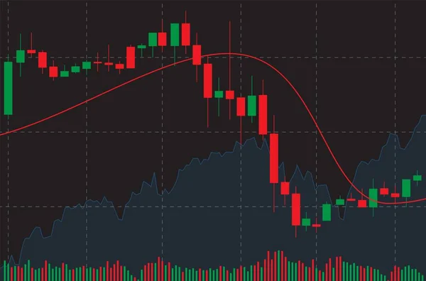 Japanese candlestick chart — Stock Vector