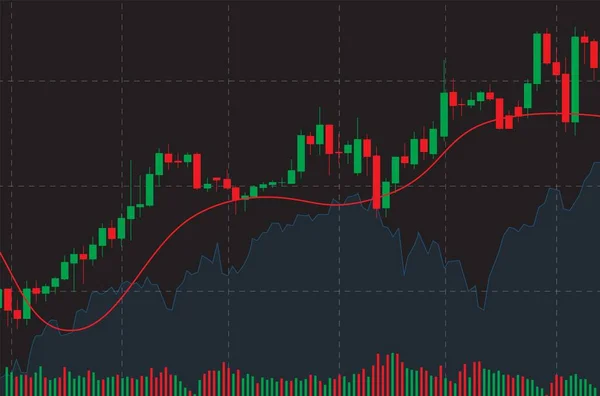 Japanese candlestick chart — Stock Vector