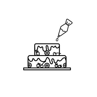 Pasta şırınga ile Kek