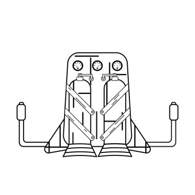 Jetpack beyaz arkaplanda izole edildi.