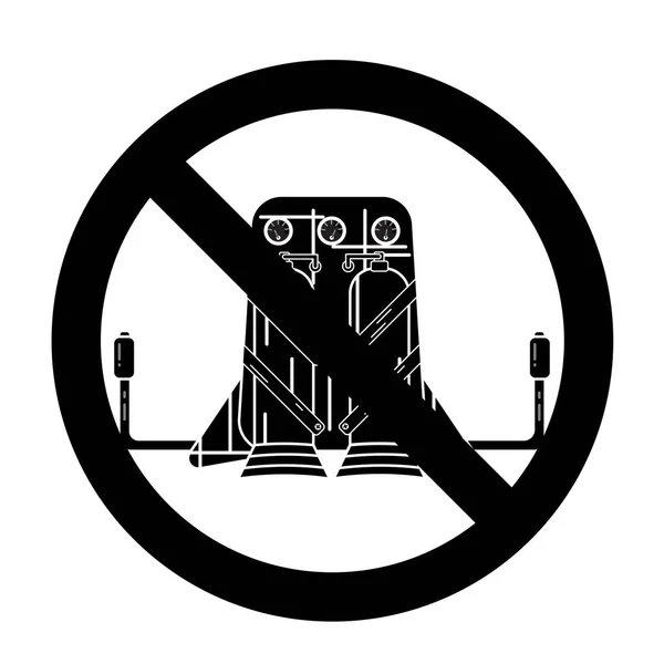 Jetpack en signe d'interdiction — Image vectorielle