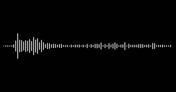 Чорно Білий Відеозапис Аудіо Візуалізатора Чорному Фоні Чорно Білий Музичний — стокове відео