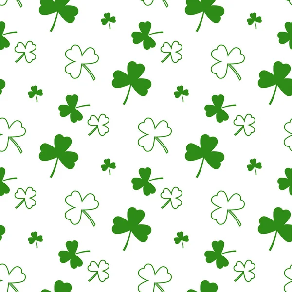 Logotipo abstracto vectorial para el Día de San Patricio en el fondo de Shamrock — Archivo Imágenes Vectoriales