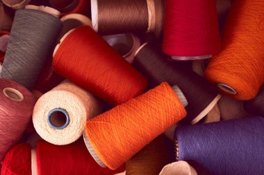 Renkli canlı yün ipliklerinin bileşimi