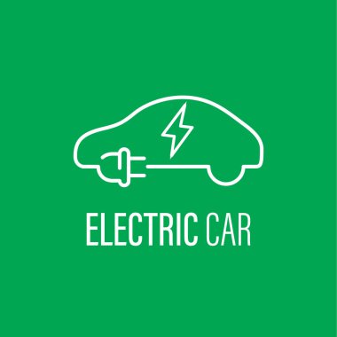 Vektör içinde simge elektrikli araba