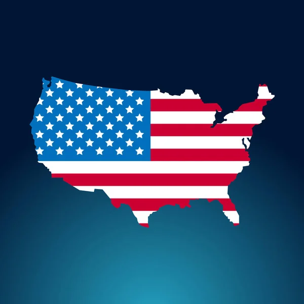 Karte Der Vereinigten Staaten Von Amerika Vektor — Stockvektor