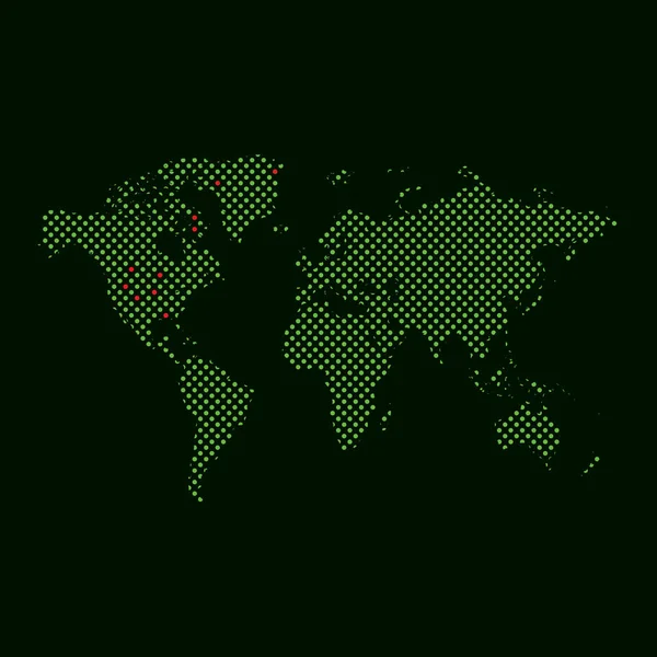 Papier Carte Monde Vecteur — Image vectorielle