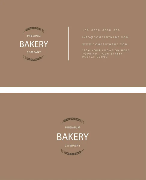 Visitenkarte Für Eine Bäckerei Vektorform — Stockvektor