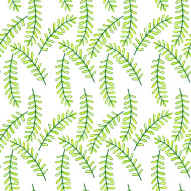 yeşil yaprakdalları desen çizim grafik kroki