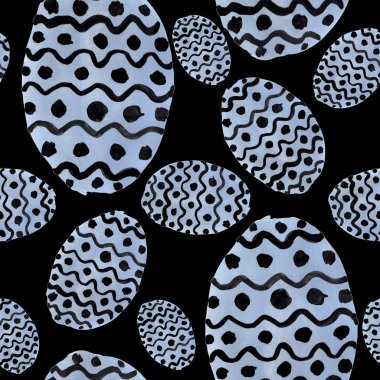 paskalya yumurtası mavi siyah boya nokta çizim desen doku tekstil