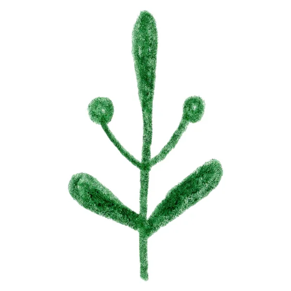 Σχέδιο Πράσινο Κλαδί Δέντρο Φύλλα Σκίτσο — Φωτογραφία Αρχείου