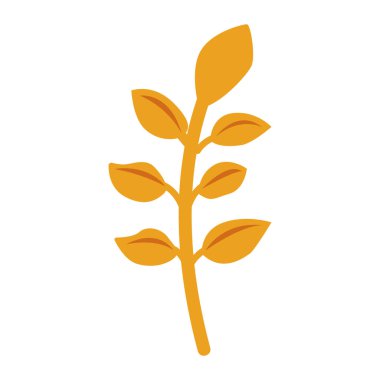 Elle çizilmiş portakal rengi sonbahar yaprakları beyaza izole edilmiş. Karikatür tarzı. Botanik çizimi. Doğa ve ekoloji. Şablonlar, kartpostallar, hatıra defterleri, baskılar ve kalıplar için