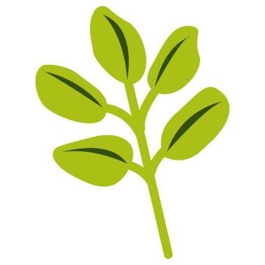 Yaprakları soyutlanmış, el çizimi ağaç dalı. Sarı ve yeşil. Sonbahar ve yaz. Doğa ve ekoloji. Çizgi film. Botanik çizimi. Şablonlar, kartpostallar, hatıra defterleri, baskılar ve kalıplar için