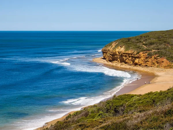 Hermosa Vista Playa Bells Famoso Monumento Largo Great Ocean Road — Foto de Stock