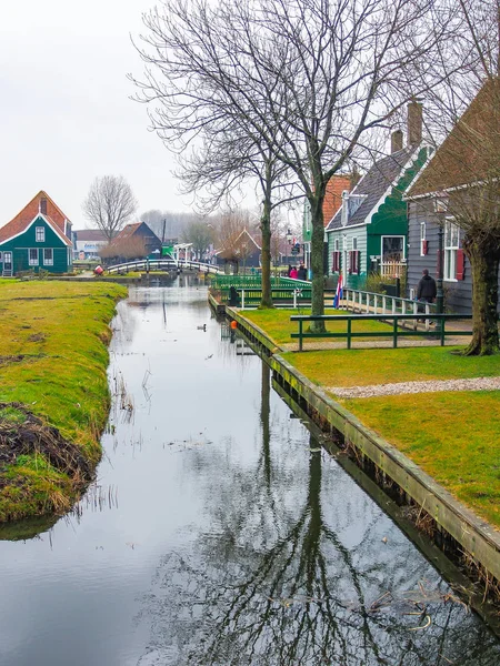 Zaanse Schans Γειτονιά Στην Την Ολλανδική Πόλη Του Zaandam Κοντά — Φωτογραφία Αρχείου