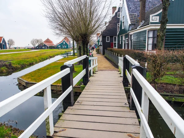 Zaanse Schans Quartiere Nella Città Olandese Zaandam Vicino Amsterdam Paesi — Foto Stock