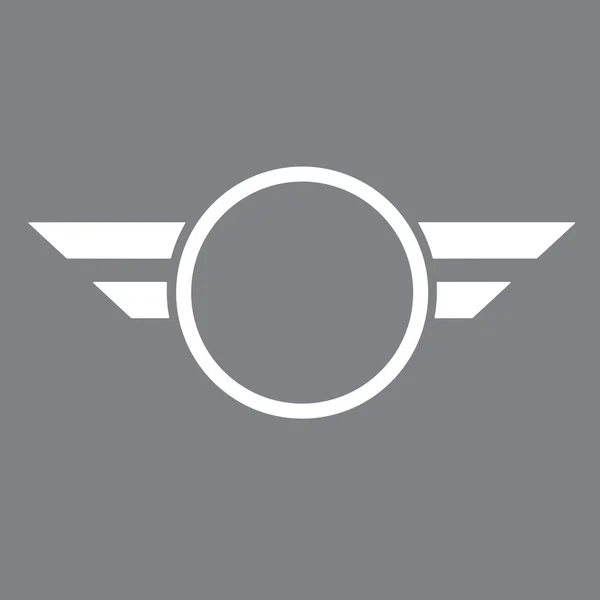 翼リングとサークルパターンデザイン ラベルやロゴとして使用 — ストックベクタ