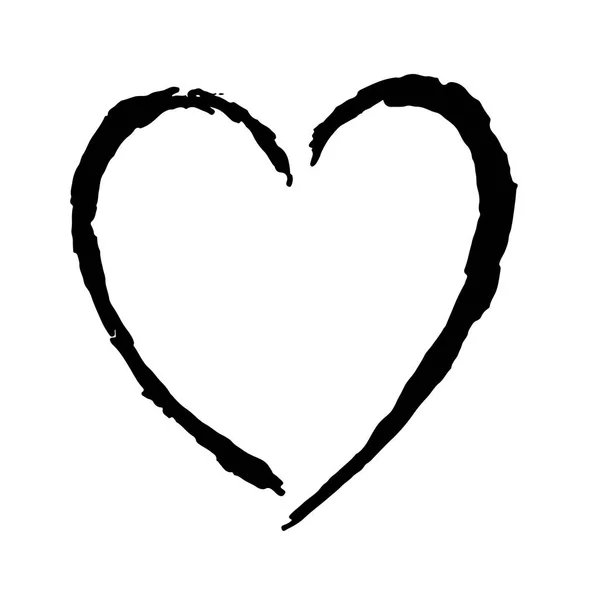 Doodle mão desenhado coração em forma —  Vetores de Stock