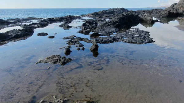 Ocean Pokazuje Swój Blask Zachodzie Słońca — Zdjęcie stockowe