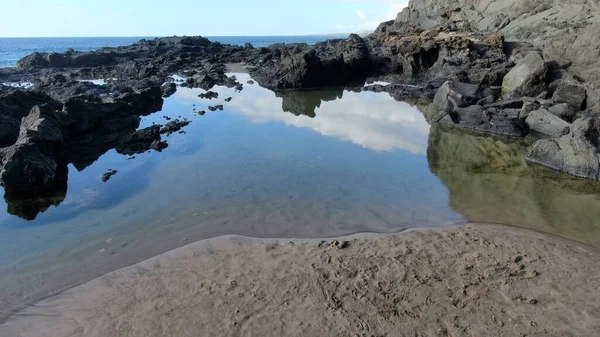 Ocean Pokazuje Swój Blask Zachodzie Słońca — Zdjęcie stockowe