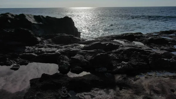 Havet Visar Sin Prakt Vid Solnedgången — Stockfoto