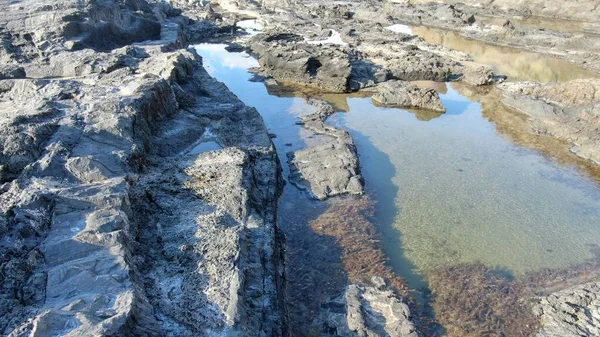 Côte Atlantique Depuis Les Montagnes Les Falaises — Photo