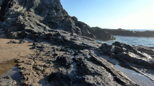 Côte Atlantique Depuis Les Montagnes Les Falaises — Photo