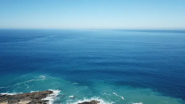 Costa Atlántica Desde Las Montañas Acantilados — Foto de Stock