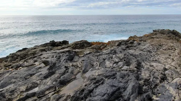 Terra Mar Reúnem Formam Esta Bela Paisagem — Fotografia de Stock