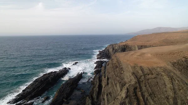 Terra Mar Reúnem Formam Esta Bela Paisagem — Fotografia de Stock