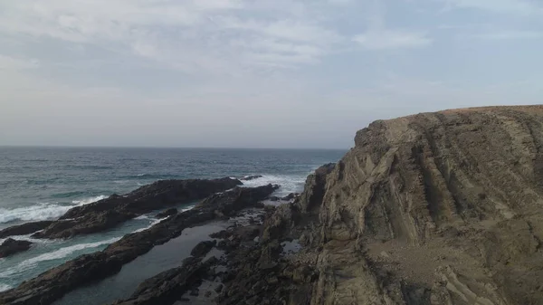 Terra Mar Reúnem Formam Esta Bela Paisagem — Fotografia de Stock