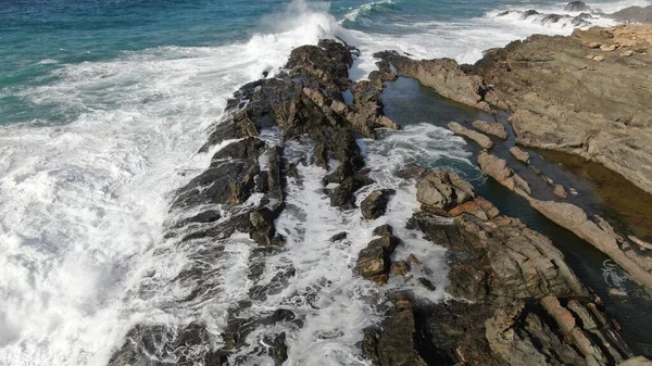 Terra Mar Reúnem Formam Essas Belas Paisagens — Fotografia de Stock