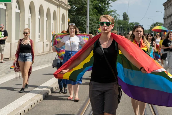 Lesbian Activists Pride Festival March Europe — Stock Photo, Image