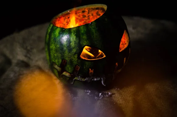 Apocalisse Halloween Anguria Verde Cenere Calore — Foto Stock