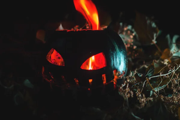 Apokalypse Halloween Grüne Wassermelone Asche Und Hitze — Stockfoto