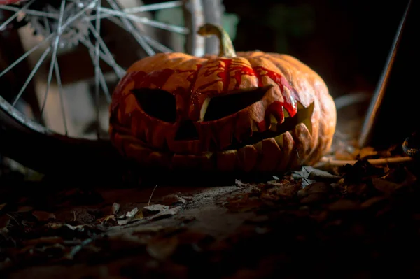 Halloween Apocalipse Abóbora Laranja Cinzas Calor — Fotografia de Stock