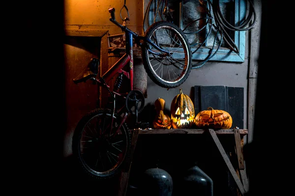 Halloween Apocalypse Orange Pumpkin Ash Heat — Stock Photo, Image