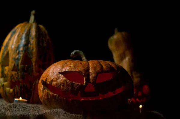 Calabaza Naranja Apocalipsis Halloween Ceniza Calor —  Fotos de Stock