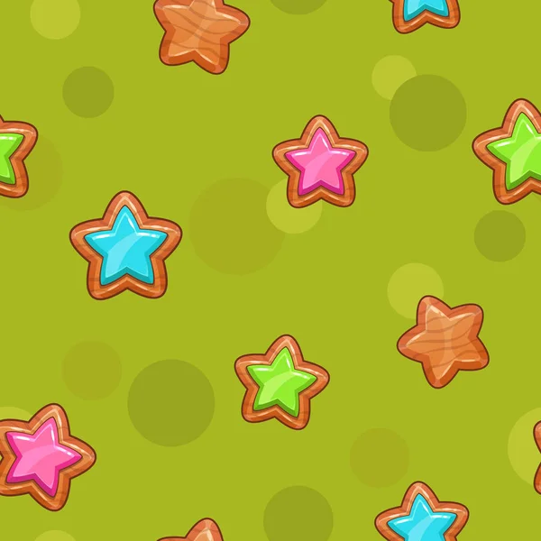 Naadloze patroon met kleurrijke cartoon sterren — Stockvector