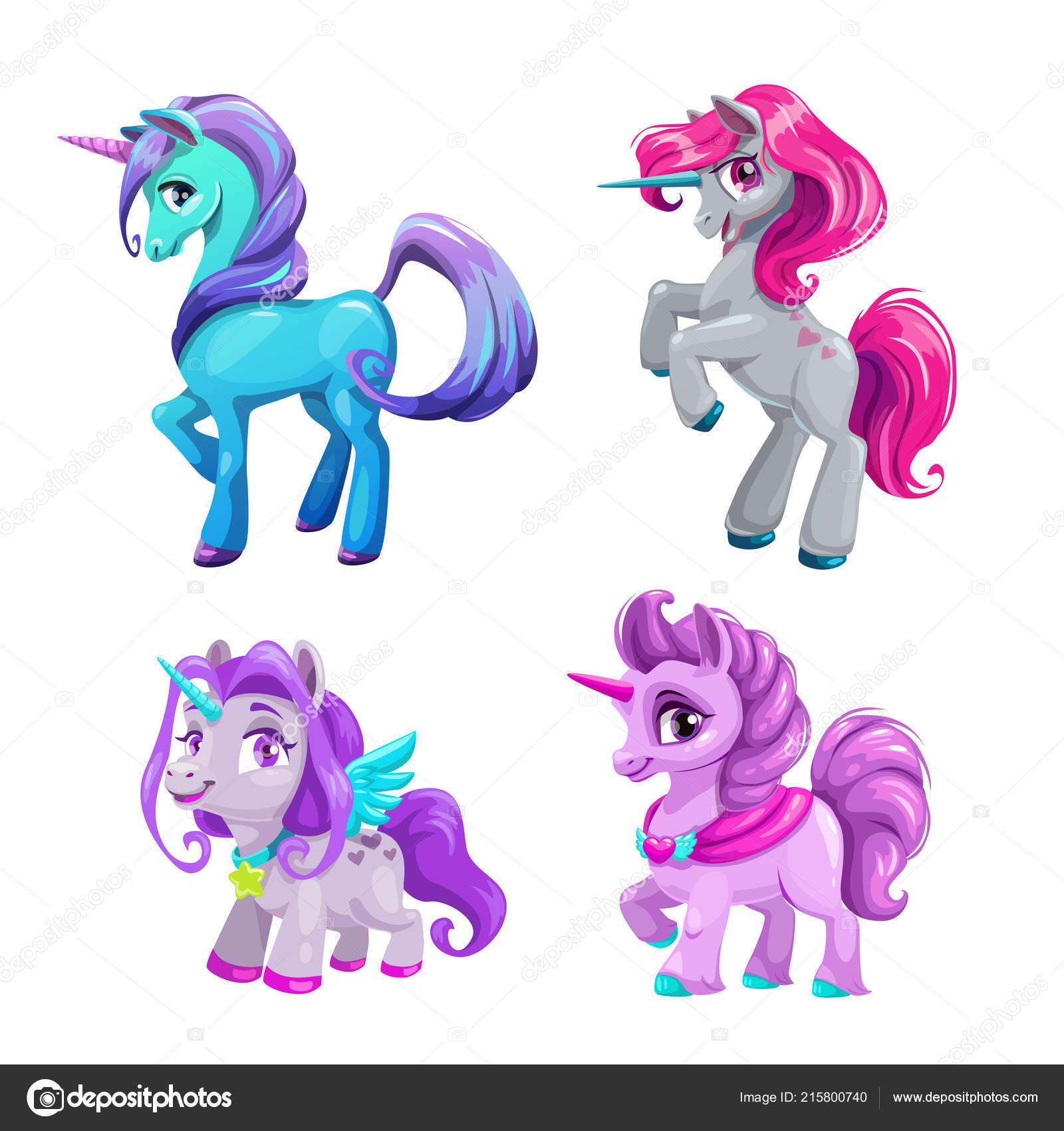 Cat unicorn icon cute funny fantasy animal Vector Image