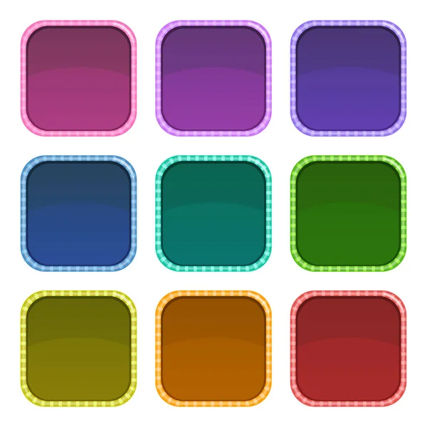 Marcos vacíos coloridos para el diseño del logotipo de la aplicación . — Archivo Imágenes Vectoriales