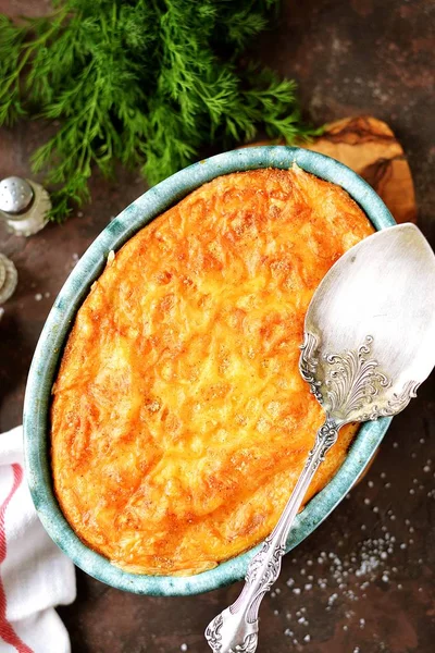 Caçarola Batata Com Cogumelos Cebolas Cenouras — Fotografia de Stock