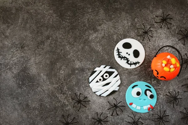 Fantômes Pâte Sucre Colorée Pour Cupcakes Des Idées Cupcake Halloween — Photo