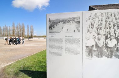 Dachau, Almanya.-Nisan 12,2016: Dachau konsantrasyon ile bazı detayları tutsak yaşam bilgi