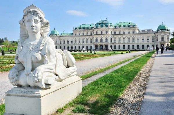 Viena Estatua Esfinge Jardines Belvedere Viena Austria — Foto de Stock