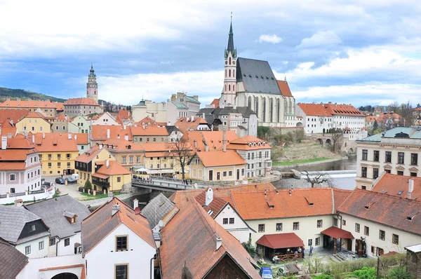 Vue Sur Église Saint Vitus Vieille Ville Cesky Krumlov République — Photo