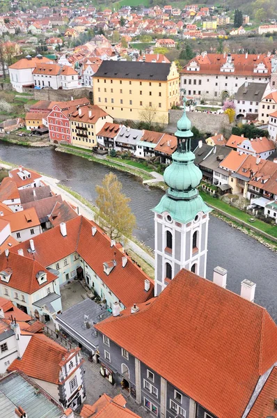 Panorama Vue Aérienne Cesky Krumlov Partir Cesky Krumlov Tour République — Photo