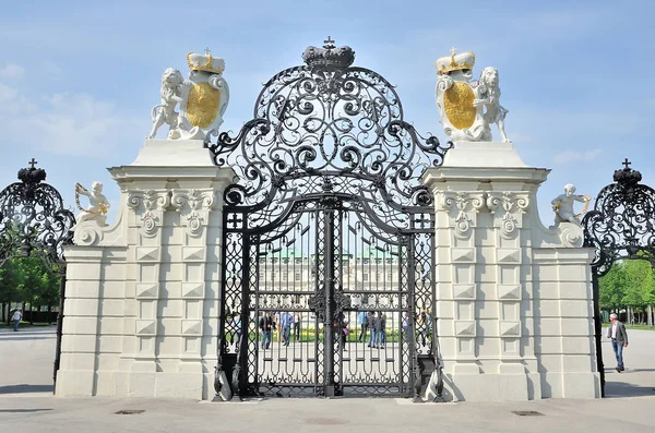 Главные Ворота Дворца Бельведер Вена Австрия — стоковое фото