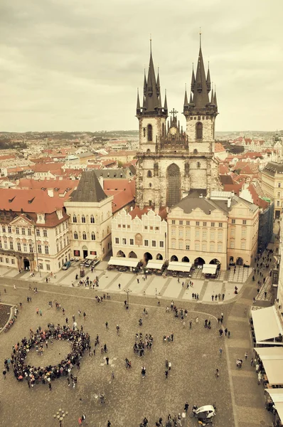 Gotycki Kościół Matki Boskiej Przed Tynem Starego Miasta Pradze Republika — Zdjęcie stockowe